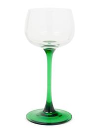 A Collection of Colored Glass Stemware