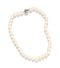 A White Gold, Diamond and Cultured Pearl Demi Parure, 5.70 dwts.
