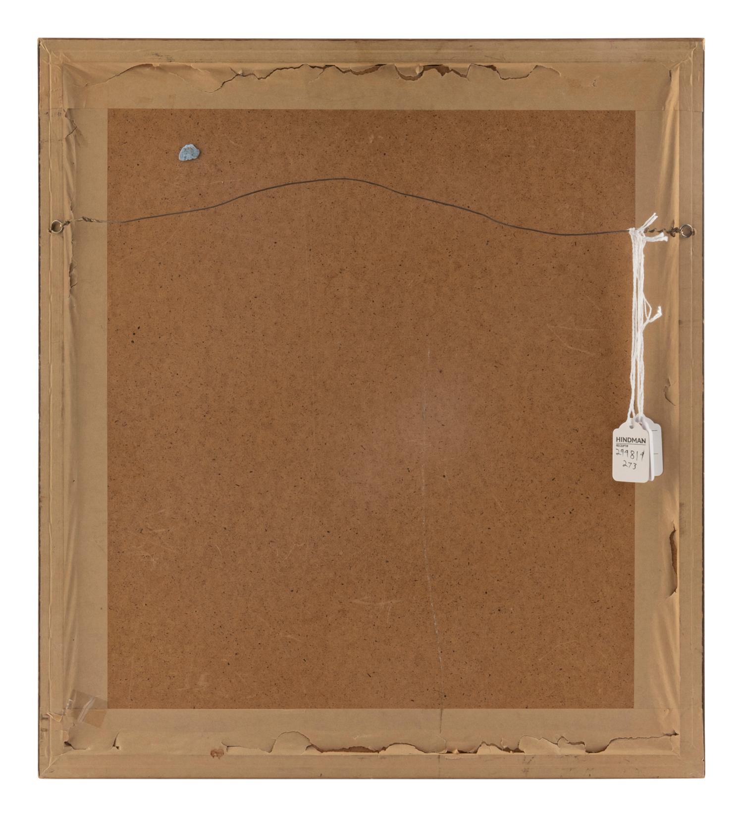 A Framed Egyptian Style Painted Linen Fragment