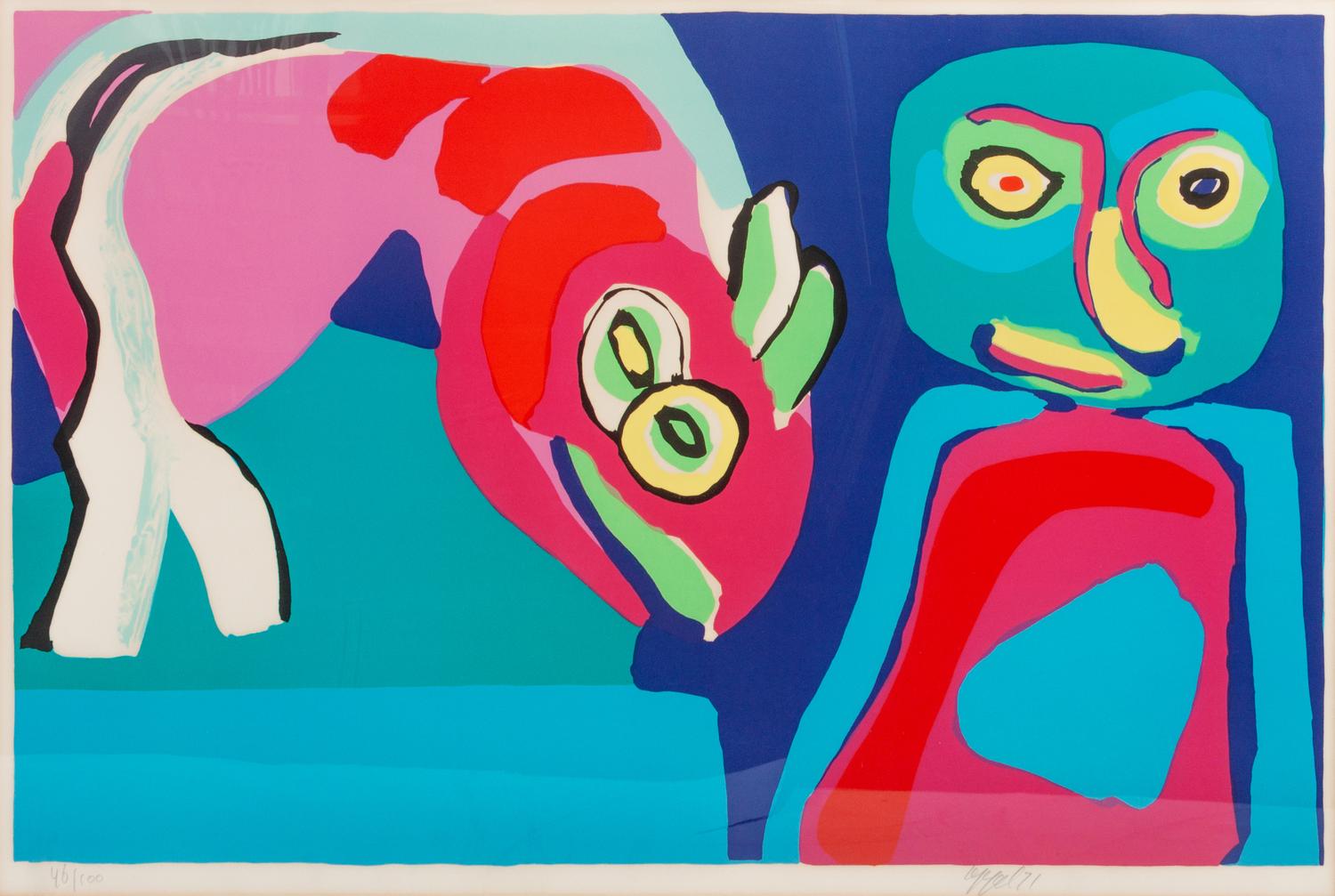 Karel Appel, (Dutch, 1921-2006), Child with Pretend Animal, 1971