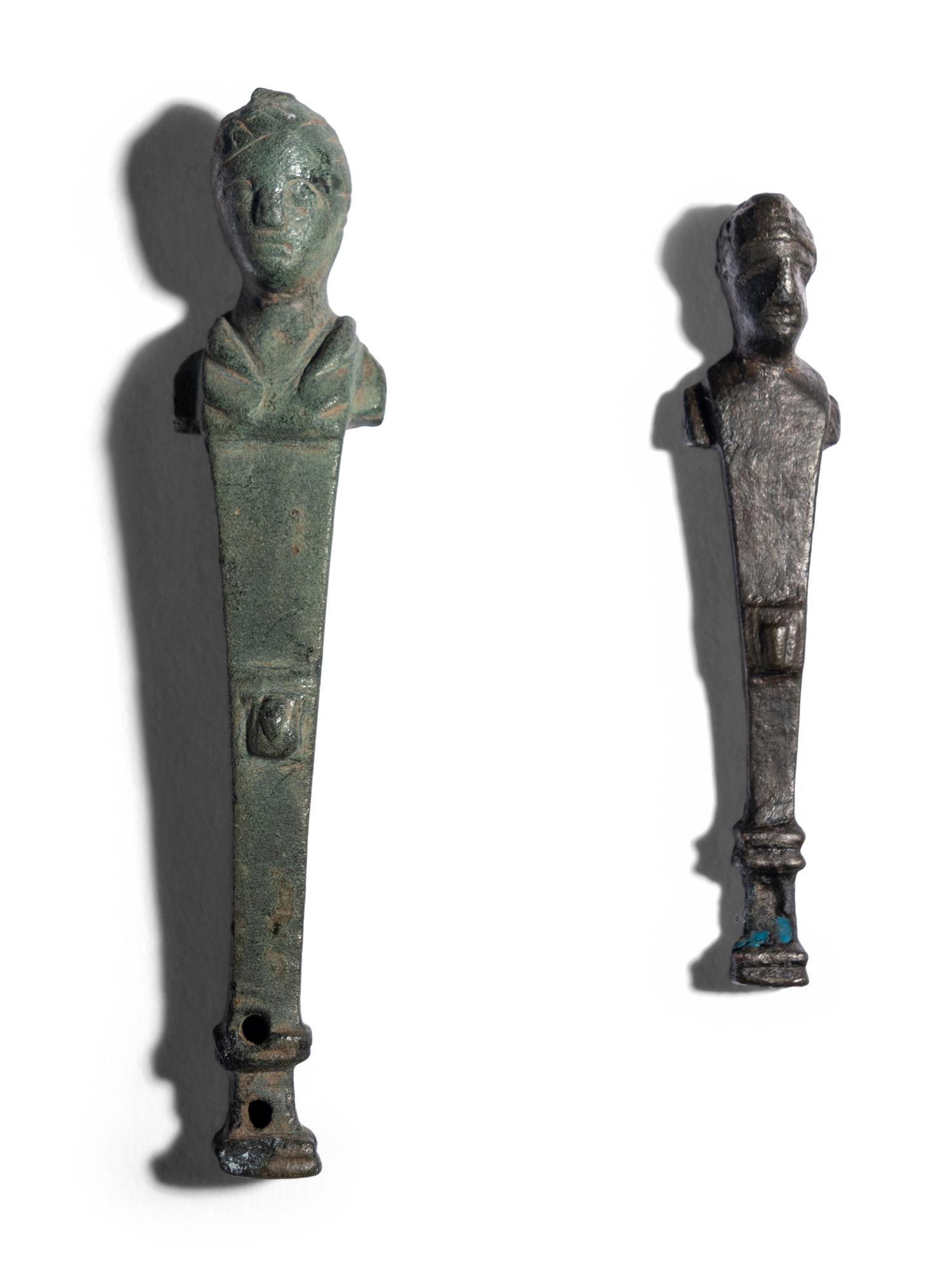 Two Roman Bronze Herms