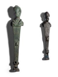 Two Roman Bronze Herms