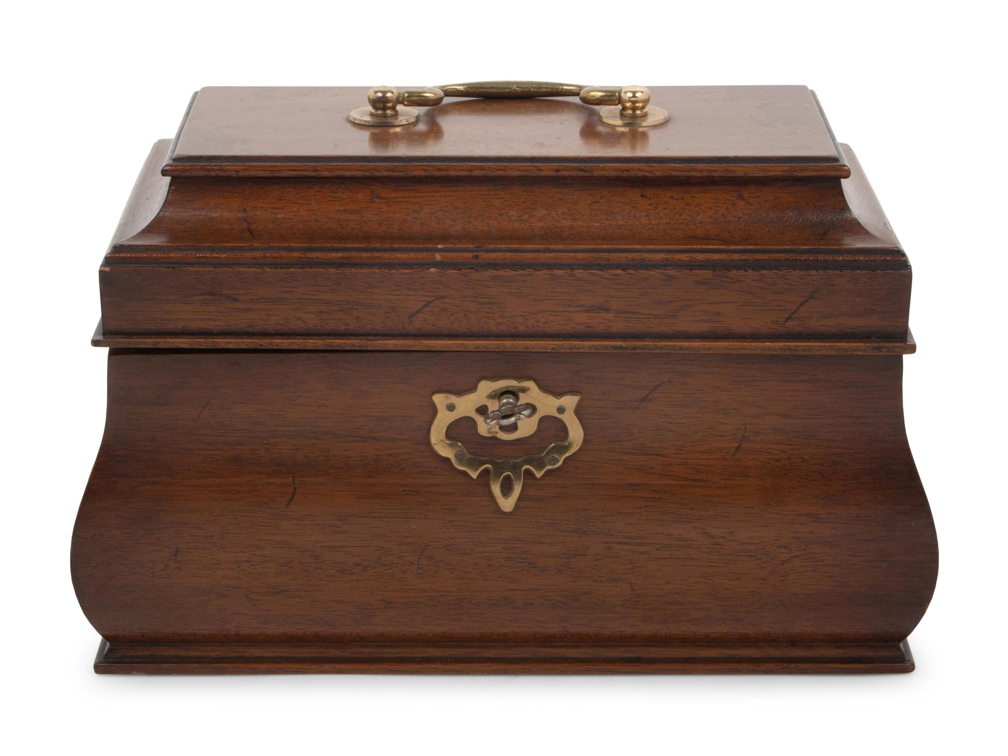 A Georgian Style Mahogany Tea Caddy