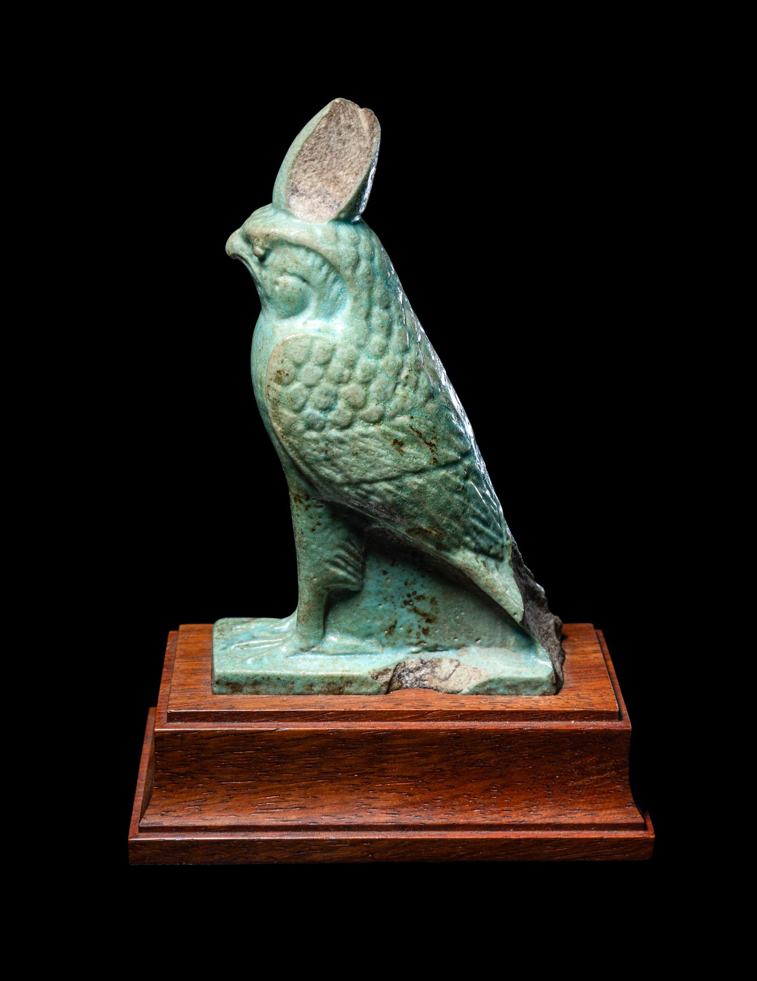 An Egyptian Faience Horus Falcon