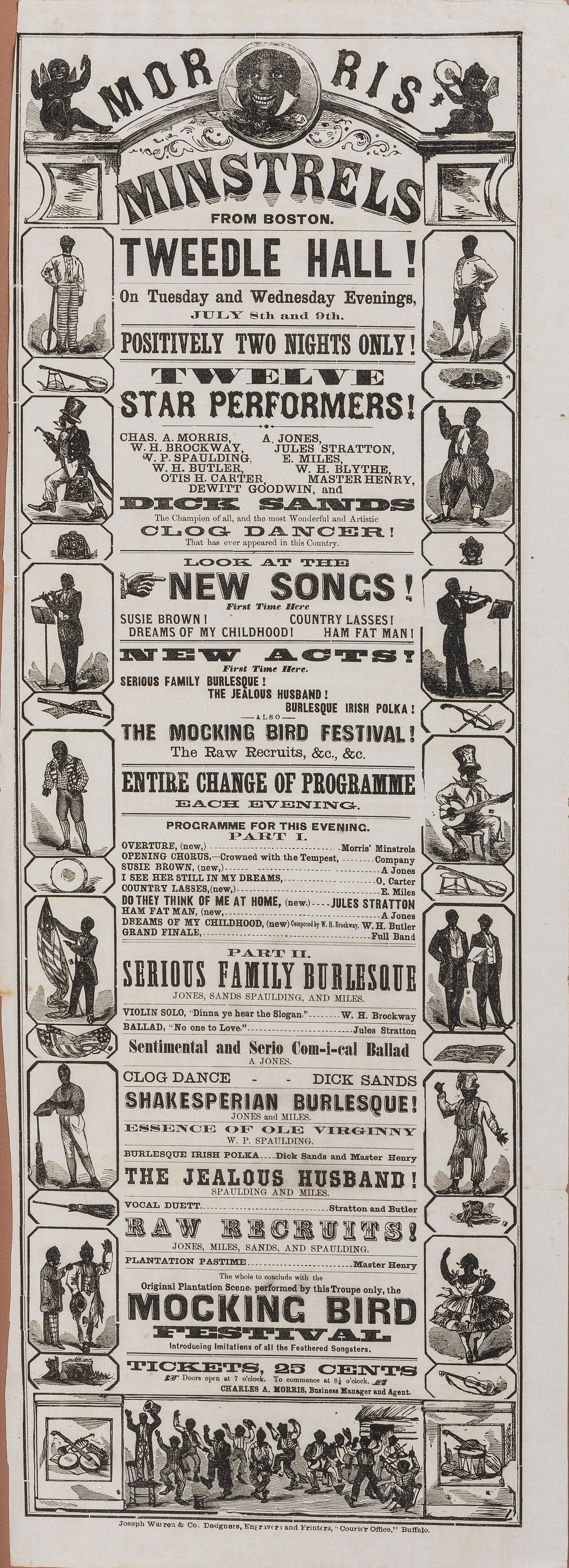[MUSIC]. Morris' Minstrels from Boston. Tweedle Hall! Buffalo, NY: Joseph Warren & Co., n.d.