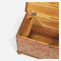 A painted and faux-grained blanket chest Attributed to the Deep Run Artist, Bucks County, PA, early 19th century