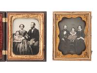 [EARLY PHOTOGRAPHY]. 5 lovely family and group portraits including 3 daguerreotype examples.