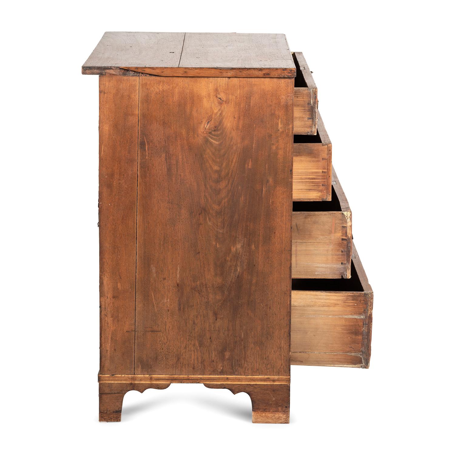A Federal Line Inlaid Walnut Chest of Drawers