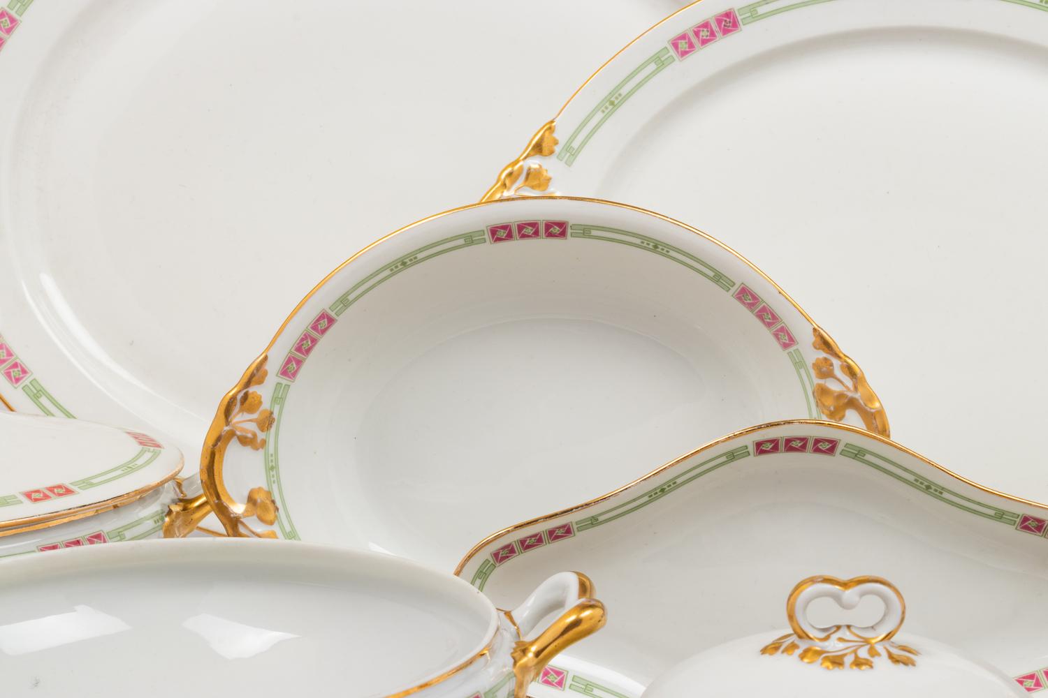 A Group of Limoges Porcelain Serving Articles