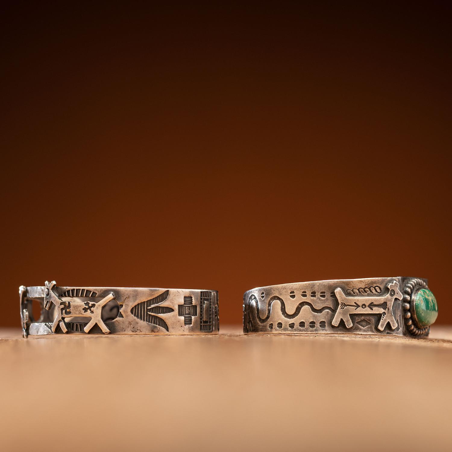 Fred Harvey Era Silver Cuff Bracelets