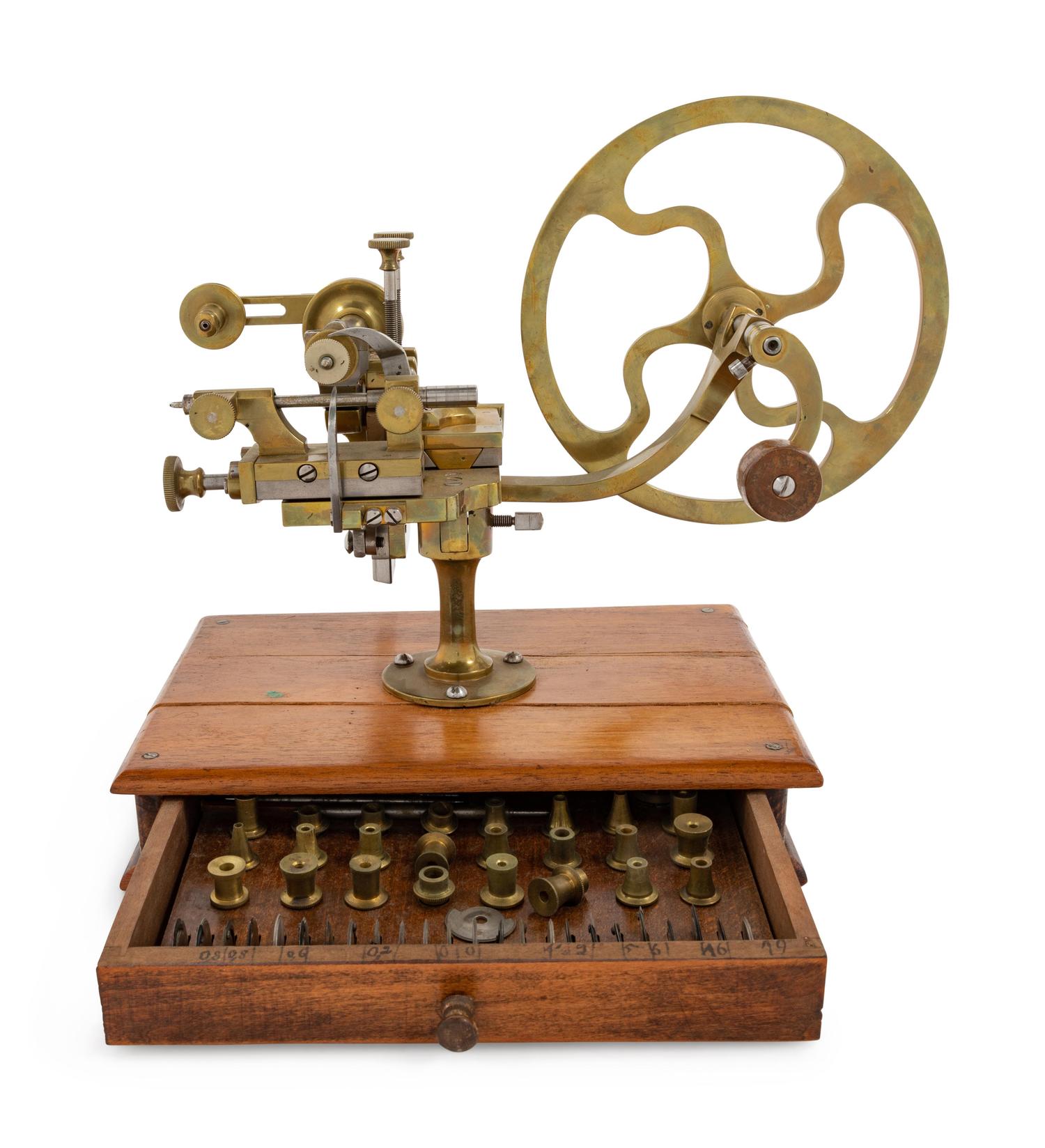A Brass and Steel Watch Maker's Rounding Up Tool