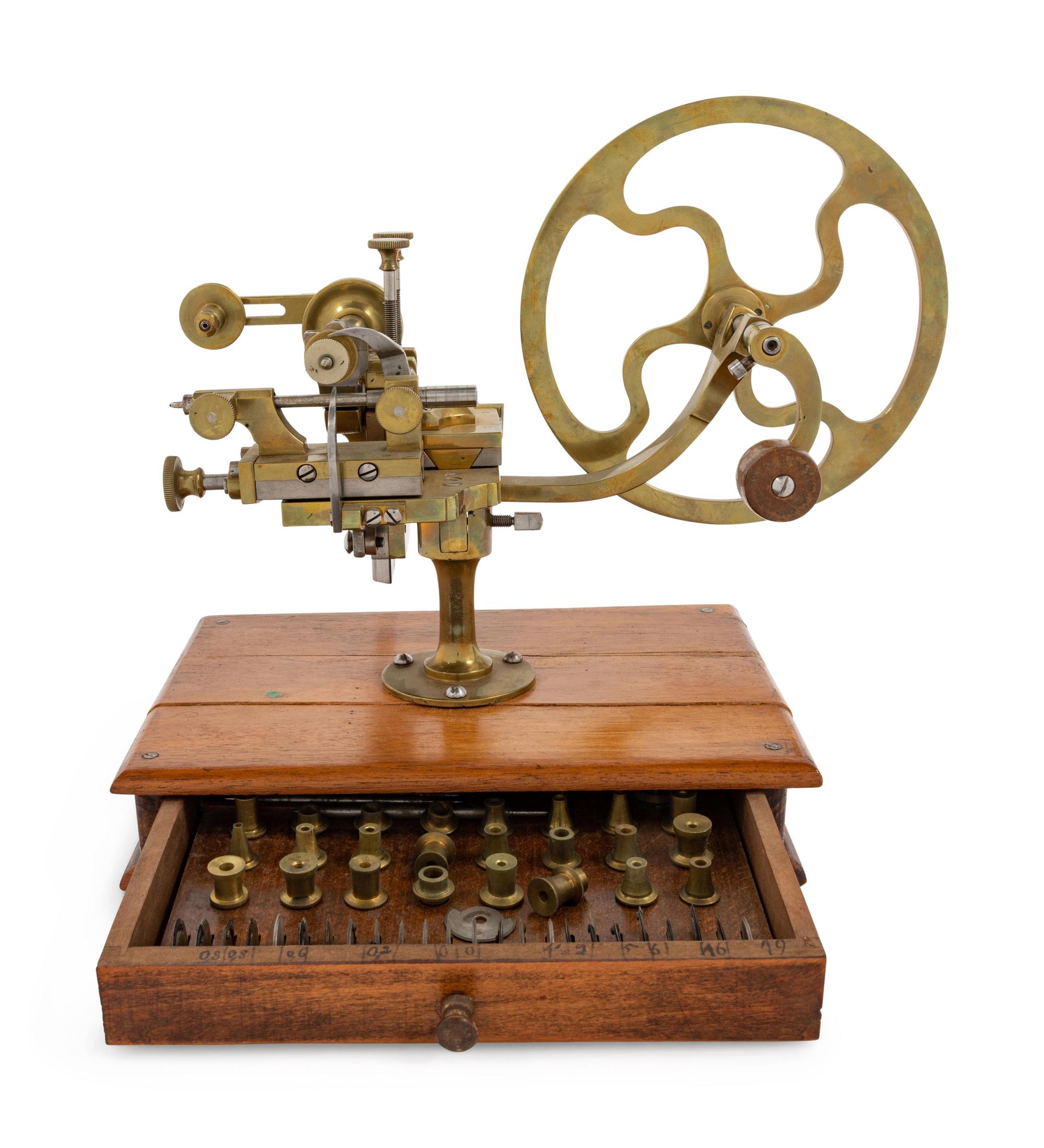 A Brass and Steel Watch Maker's Rounding Up Tool