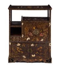 A Korean Mother-of Pearl, Shagreen, and Simulated Tortoise Shell Inlaid Lacquer Cabinet 19TH CENTURY — 19TH CENTURY