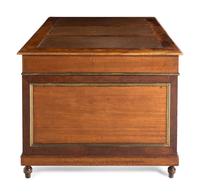 A Biedermeier Style Gilt-Metal Mounted Walnut Partner's Desk