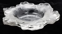 A Lalique Coupe Width 12 1/8 inches.