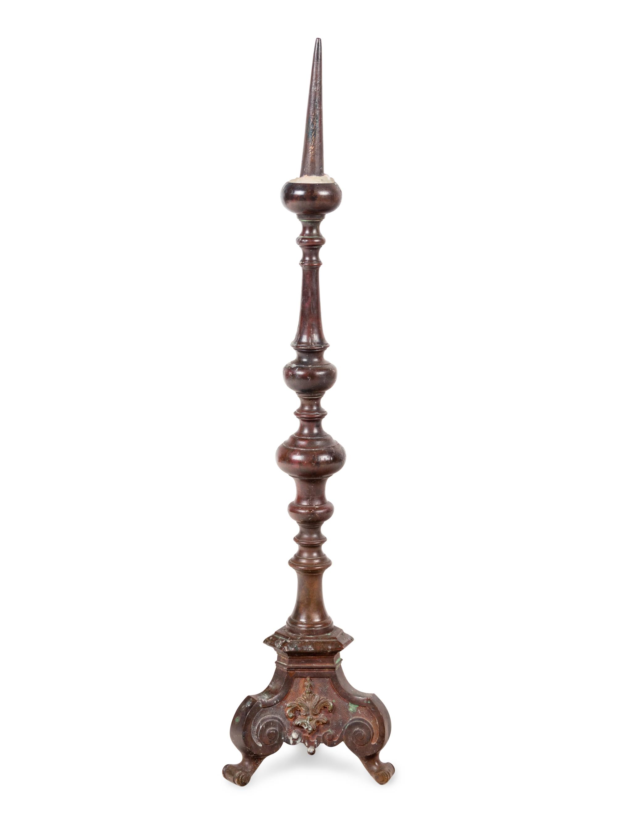 A Continental Bronze Pricket