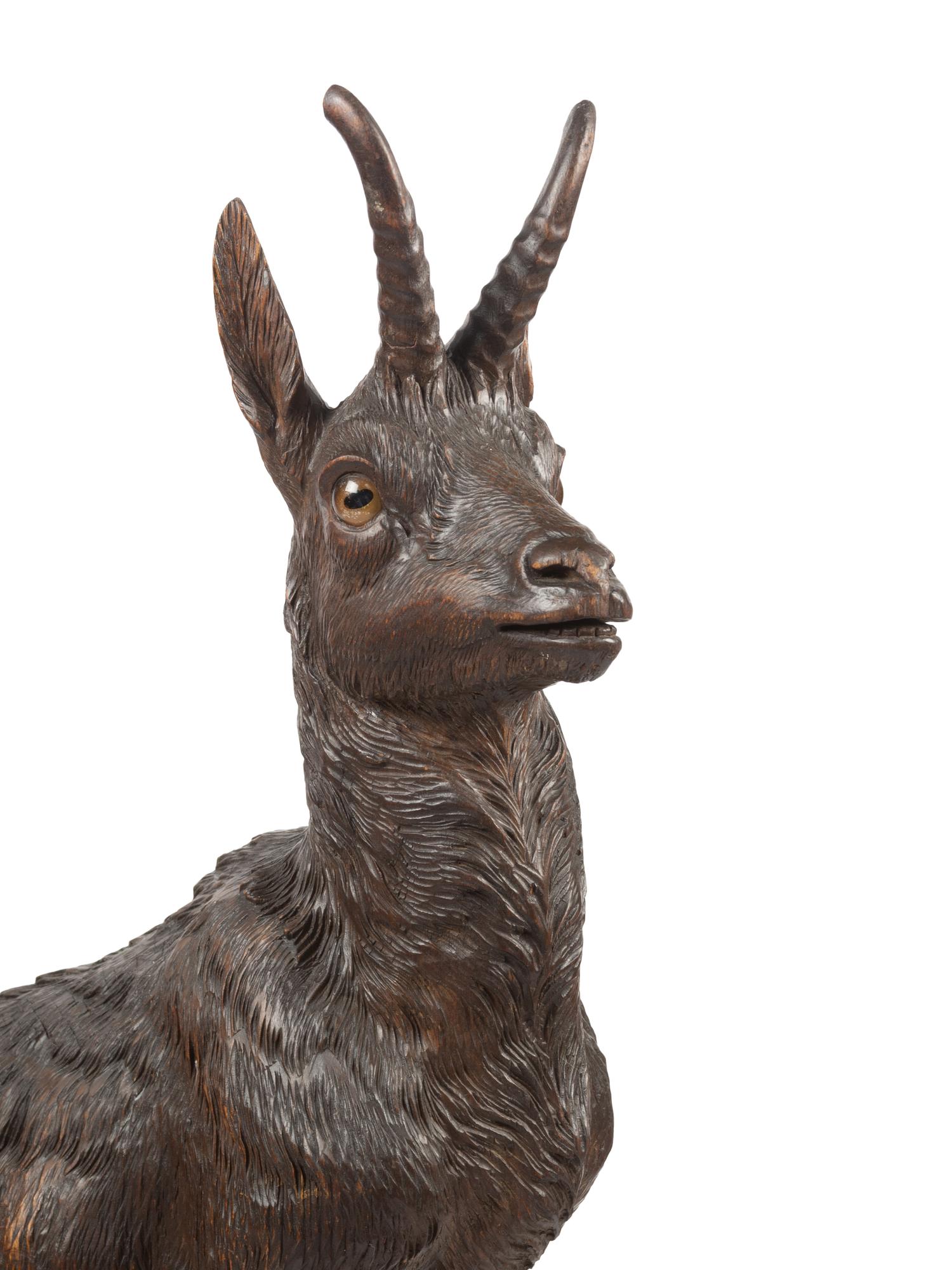 A Black Forest Carved Pronghorn