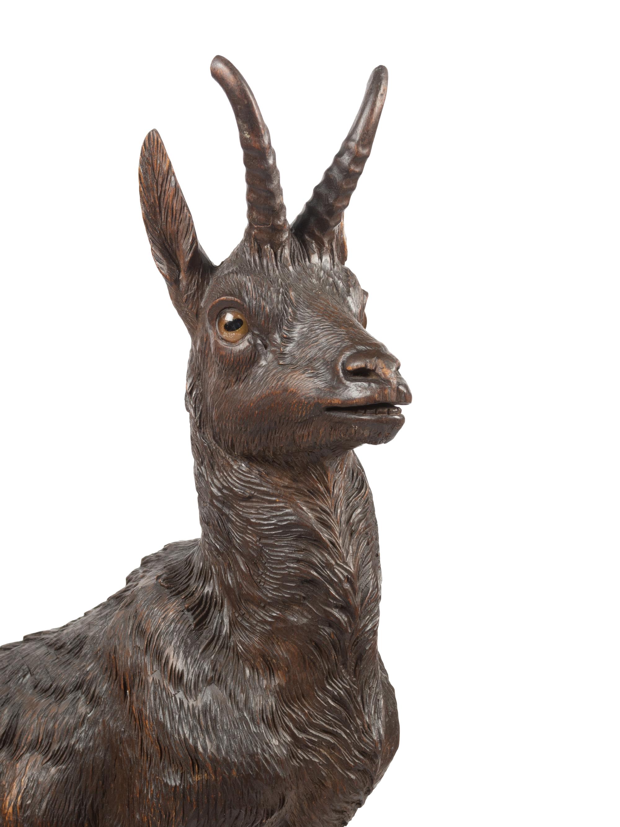 A Black Forest Carved Pronghorn
