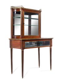A Louis XVI Style Mahogany Vitrine Table