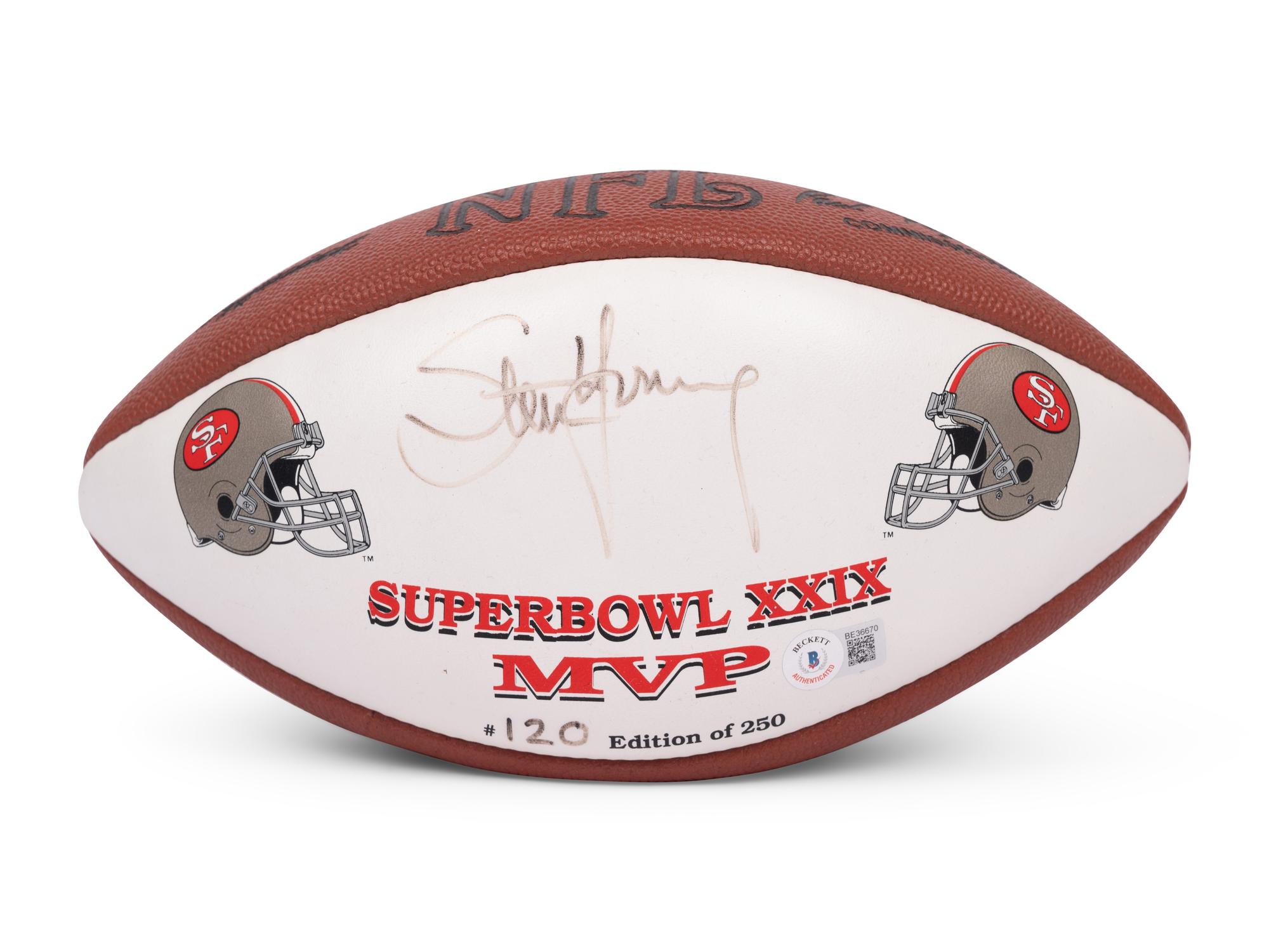 A Steve Young Signed Autograph Limited Edition Super Bowl XXIX MVP Football (Beckett Authentication Services BAS Certified)