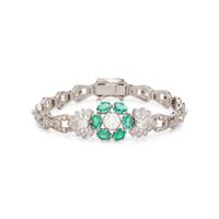 DIAMOND AND EMERALD BRACELET