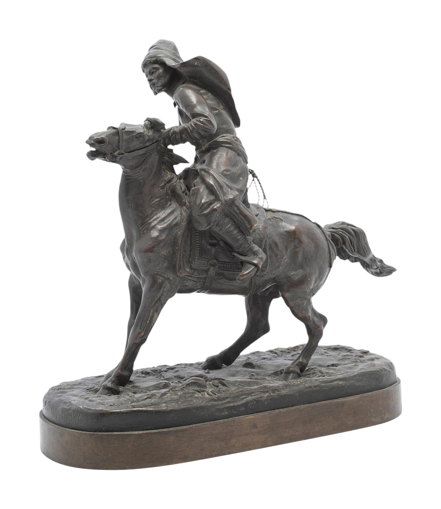 A Russian Bronze of a Figure on Horseback