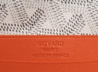 Six Goyard Items: Two Totes, Three Pouches, and One Wallet
