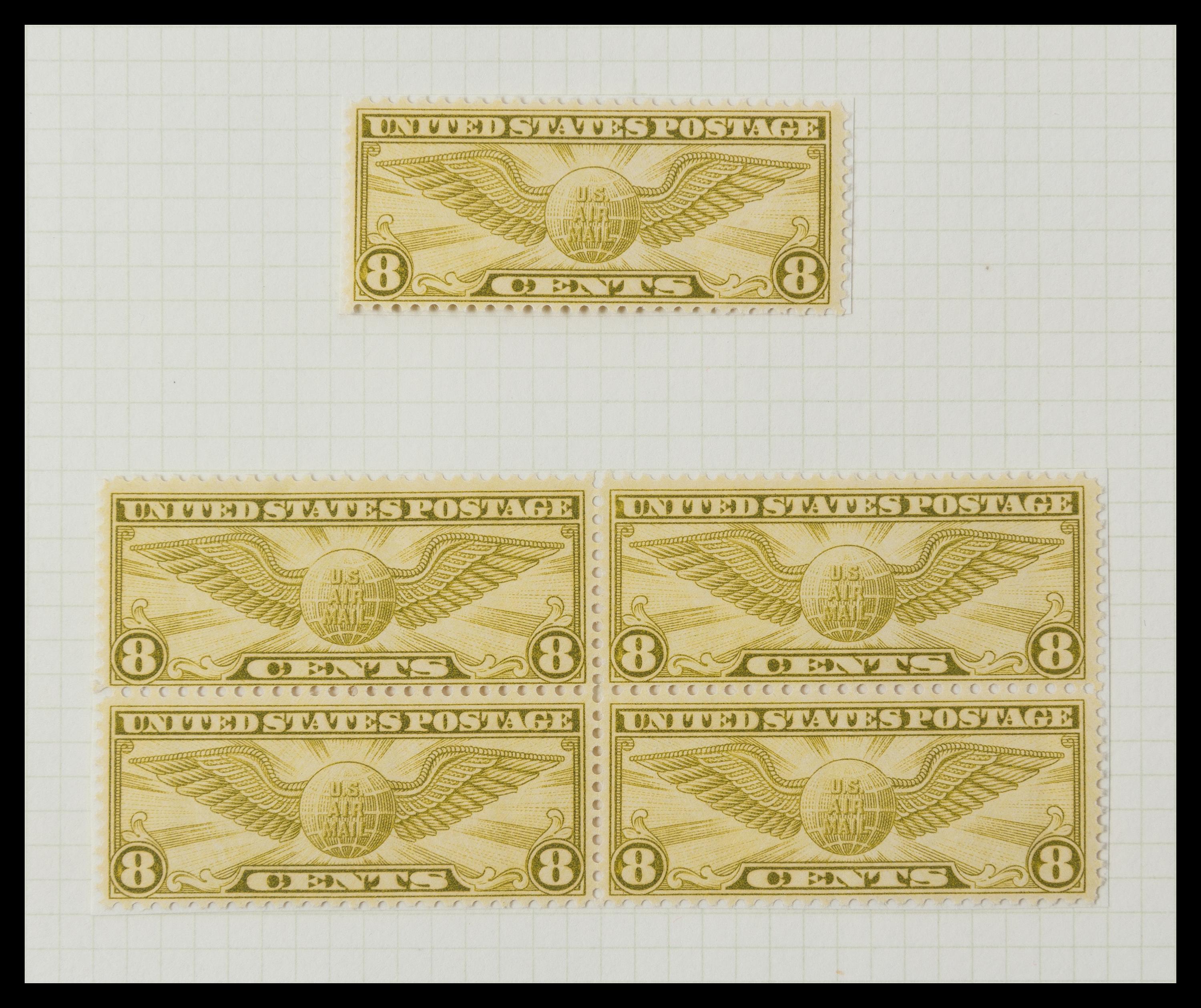 A Collection of United States Airmail Stamps — 1918-1929