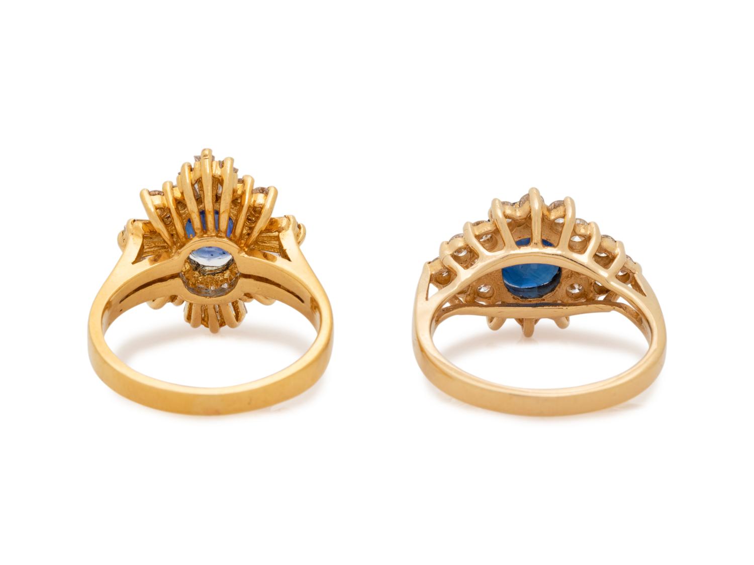 COLLECTION OF SAPPHIRE AND DIAMOND RINGS