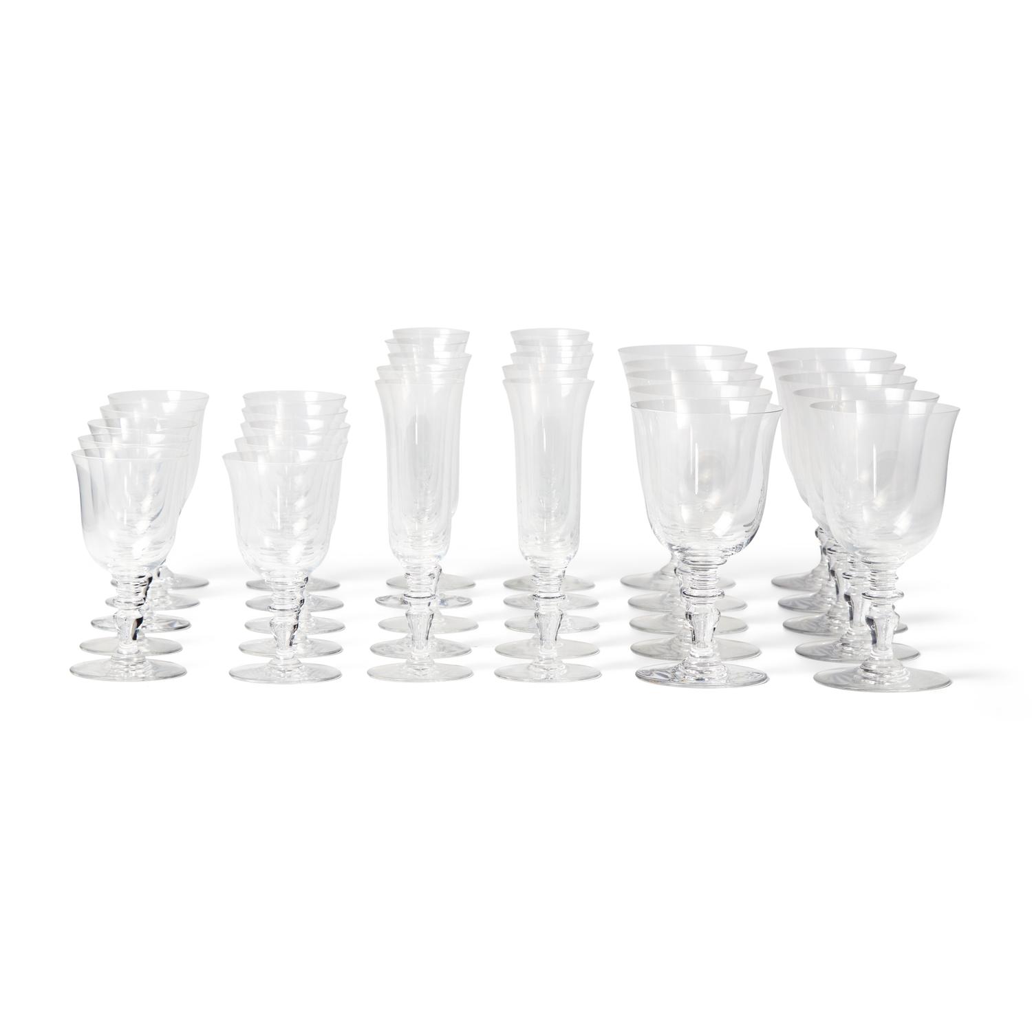 A Baccarat Glass Stemware Service