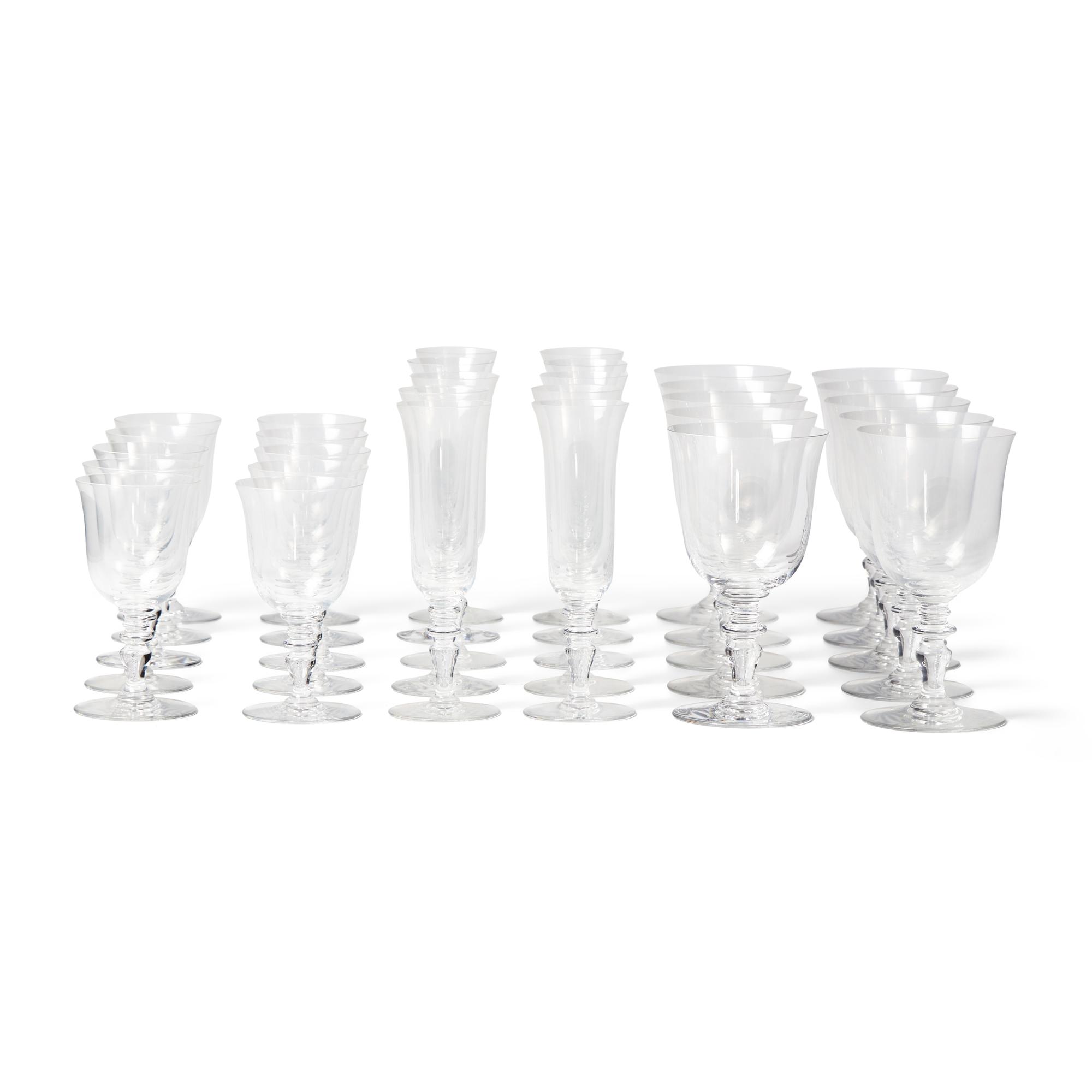 A Baccarat Glass Stemware Service