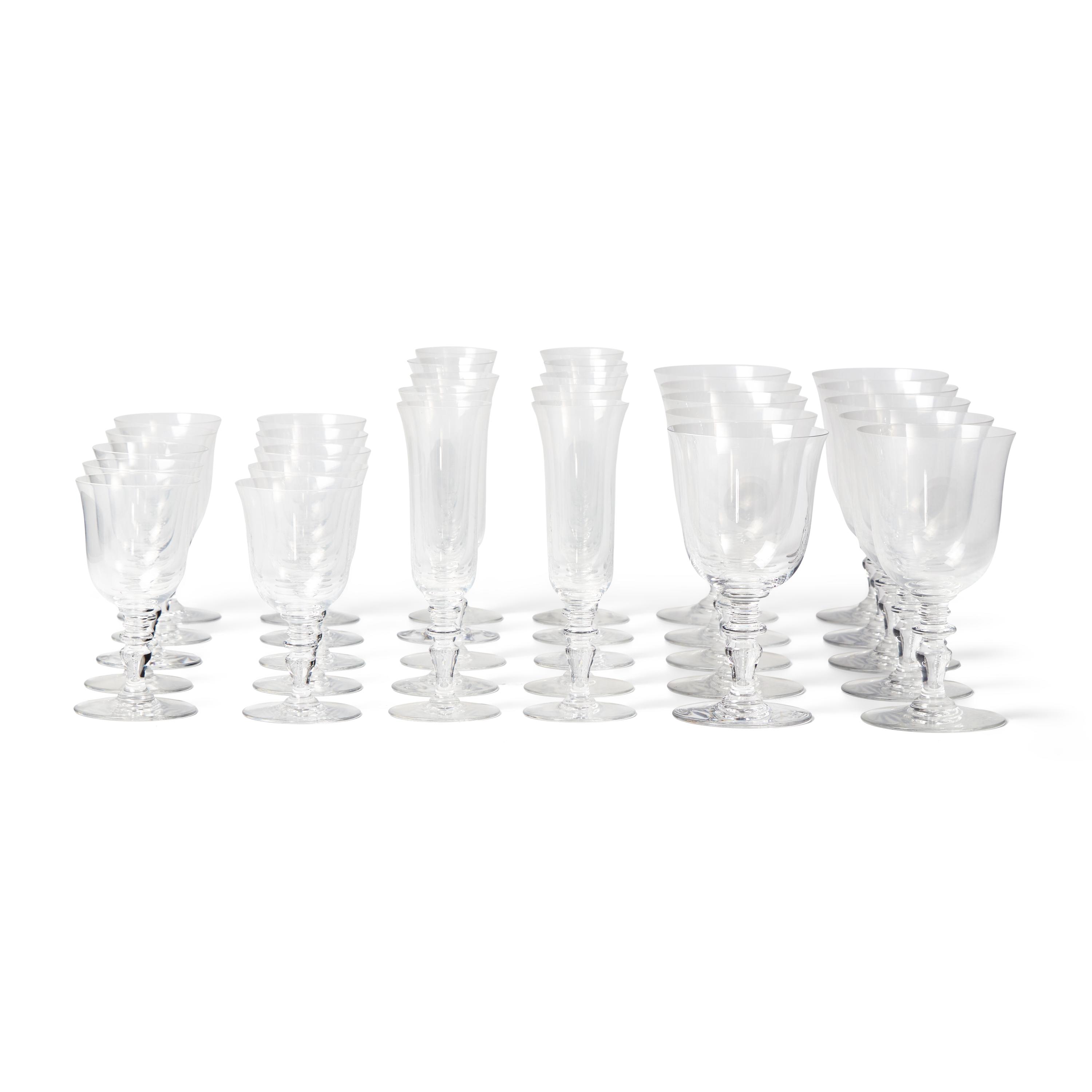 A Baccarat Glass Stemware Service