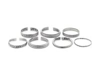 Seven Chinese Silver Bangles