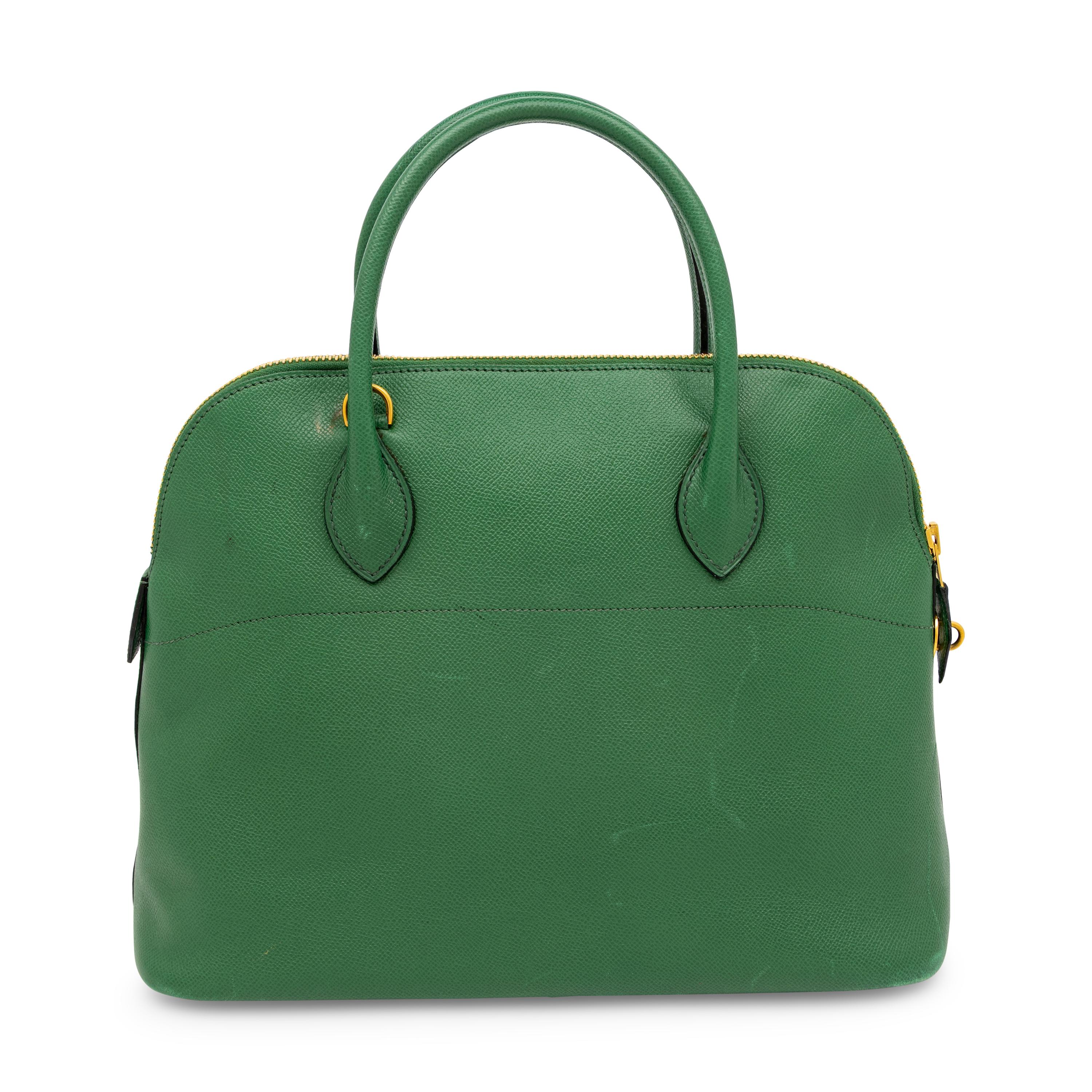 Hermès, Bolide 35 in Green Epsom