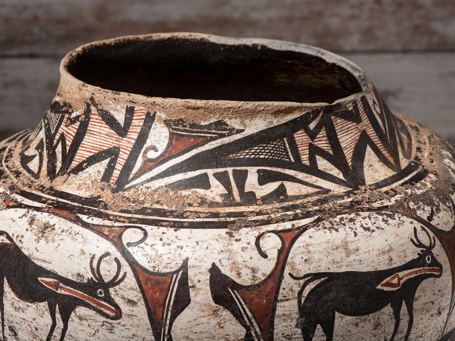 Zuni Polychrome Pottery Olla