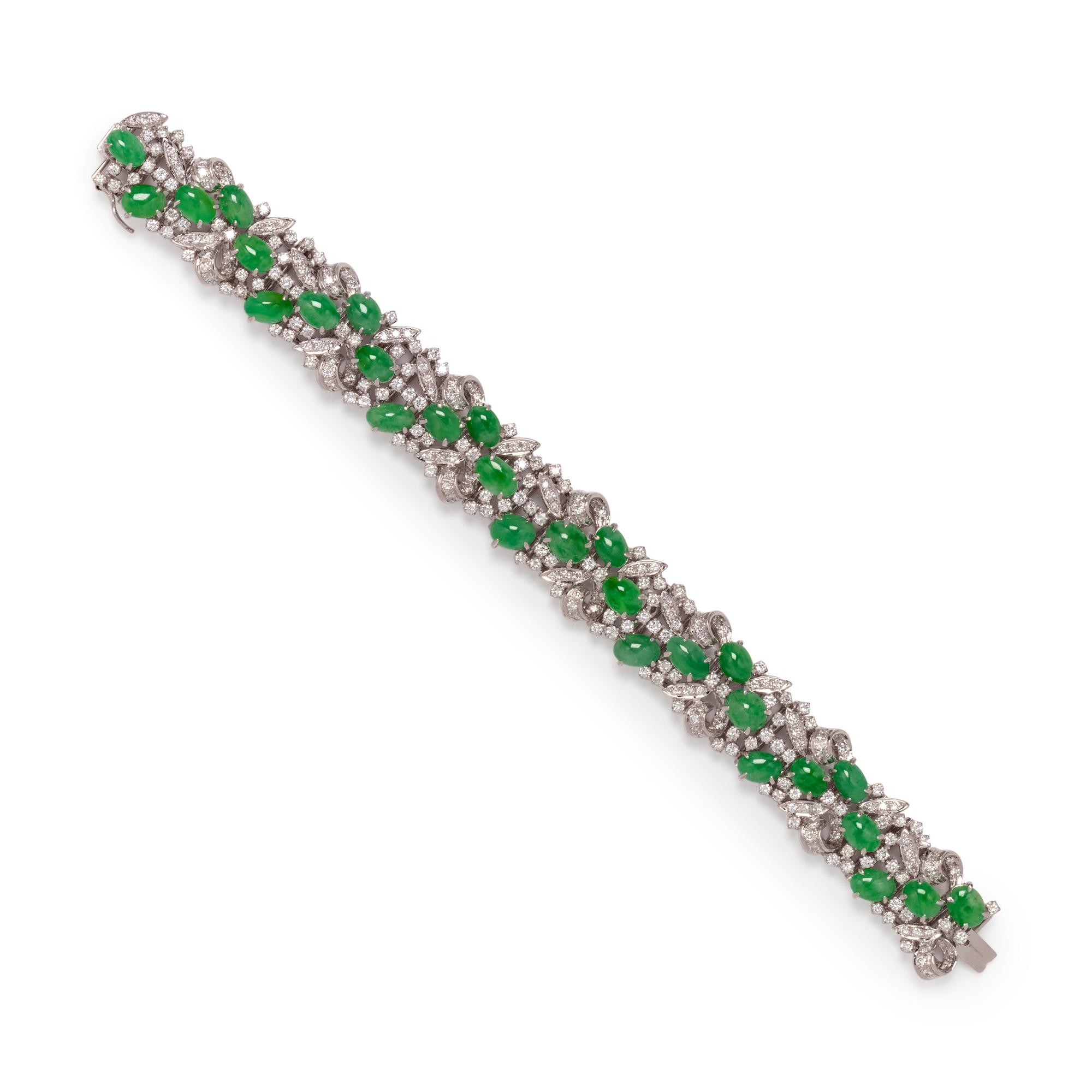 JADE AND DIAMOND BRACELET
