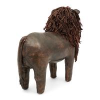 An Omersa and Co. Leather "Lion" Foot Stool