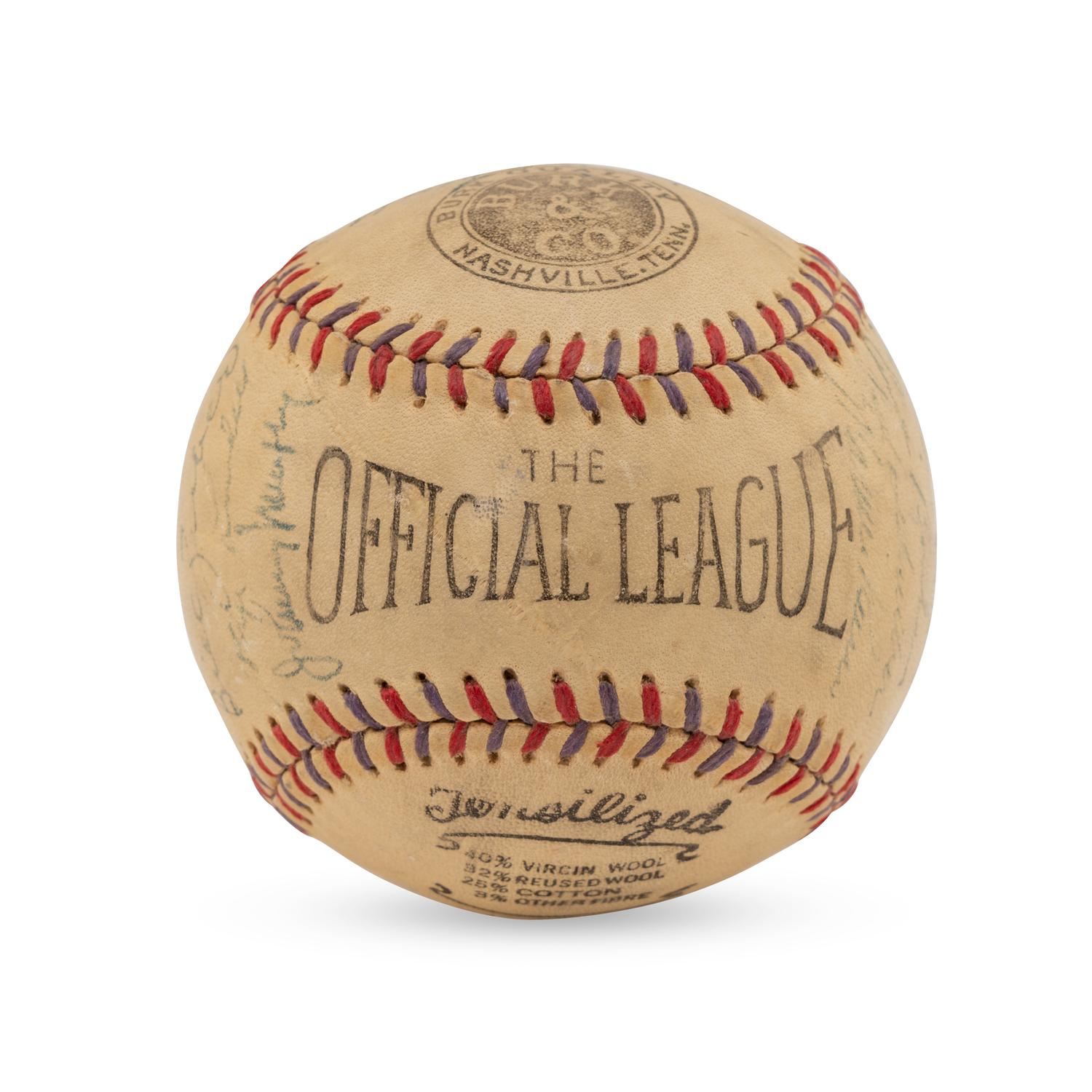 A 1943 New York Yankees Team Signed Autograph Baseball (Beckett Authentication Services Letter of Authenticity)