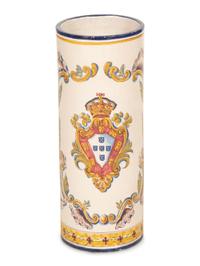 A Portuguese Glazed Ceramic Umbrella Jar