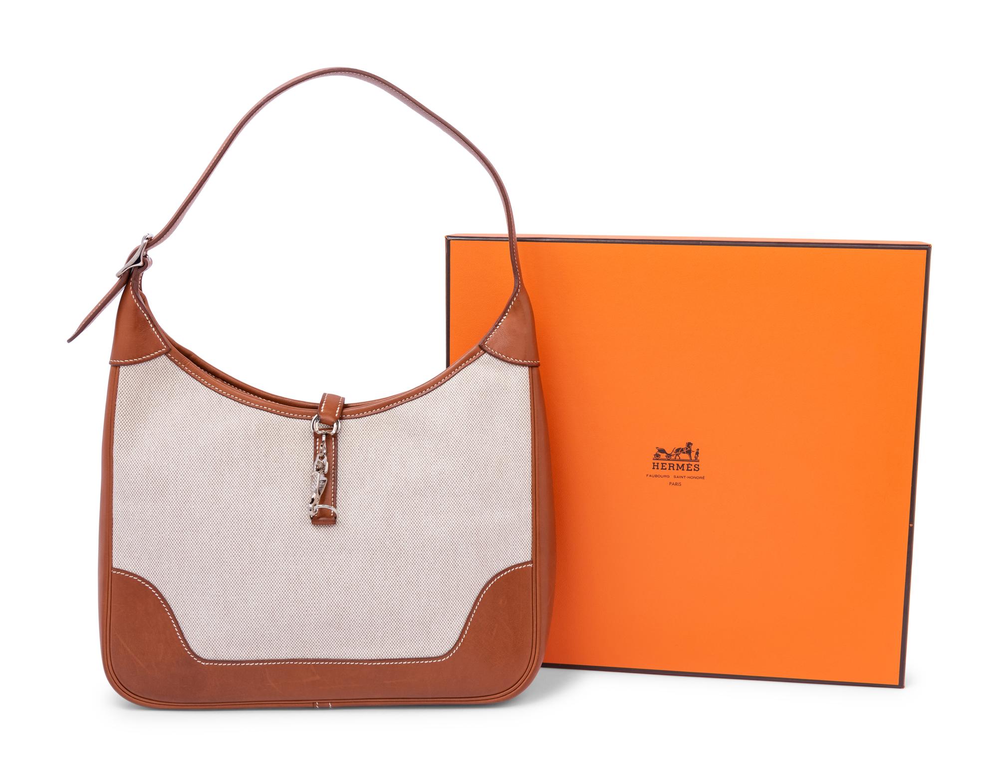 Hermès Canvas and Leather Le Trim Bag, 2003