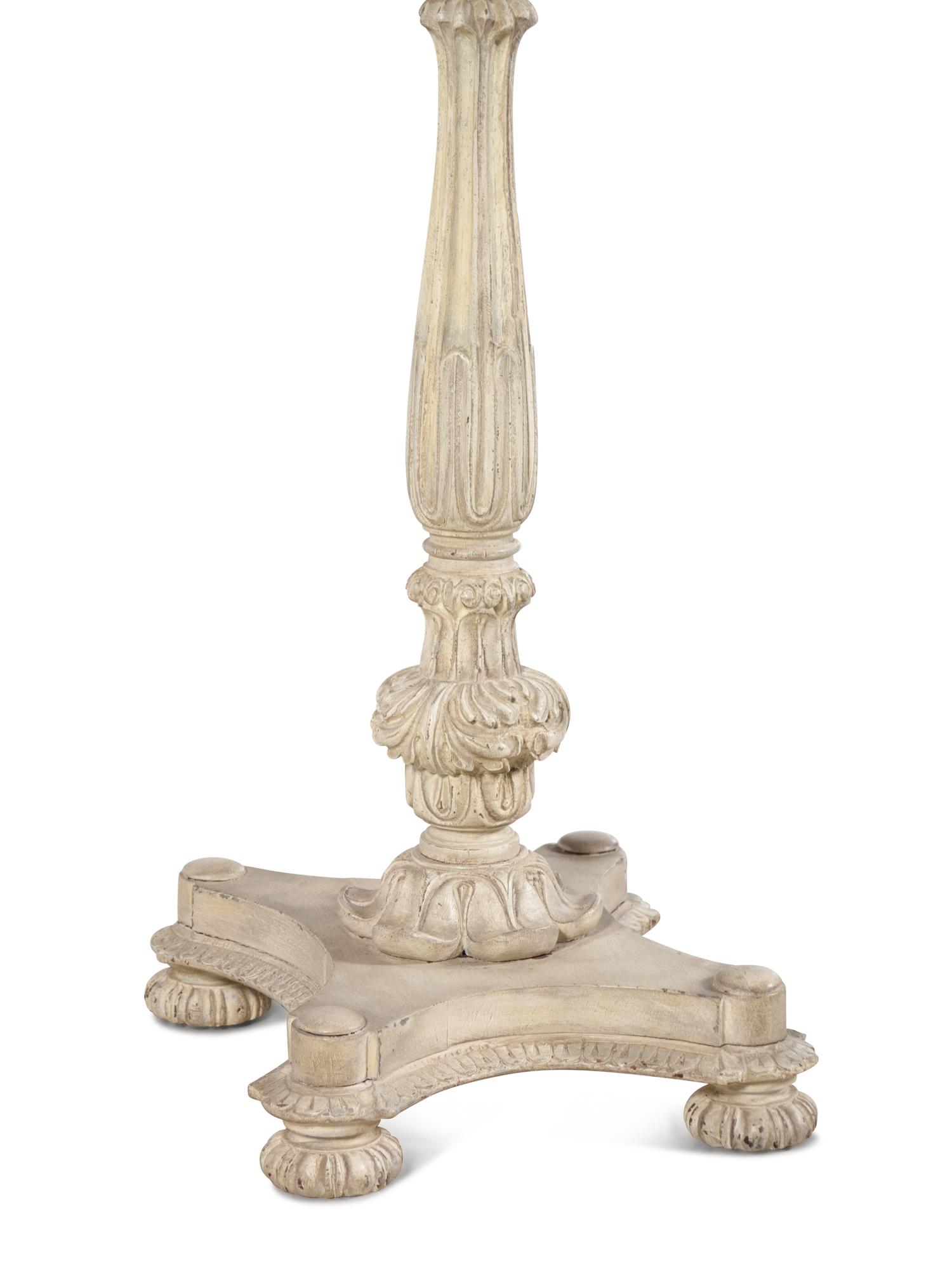 An English Painted Marble-Top Side Table