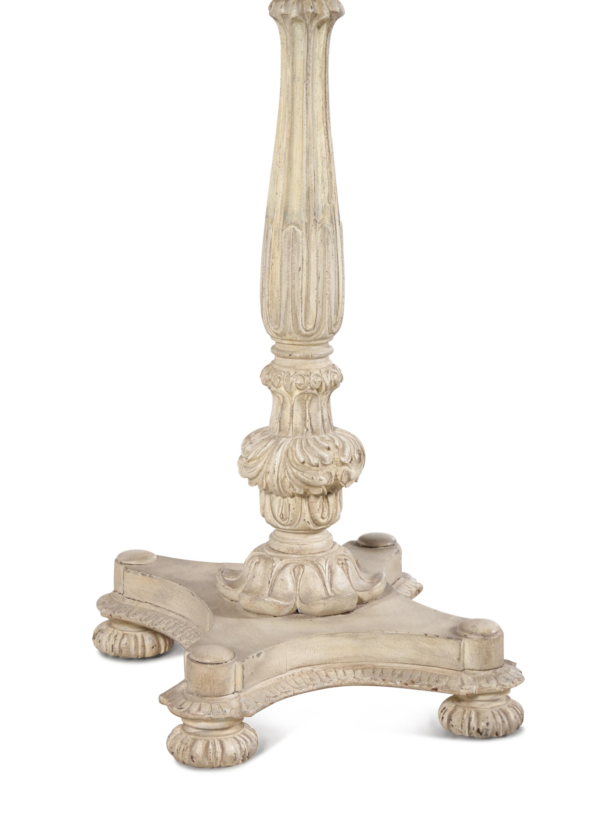 An English Painted Marble-Top Side Table