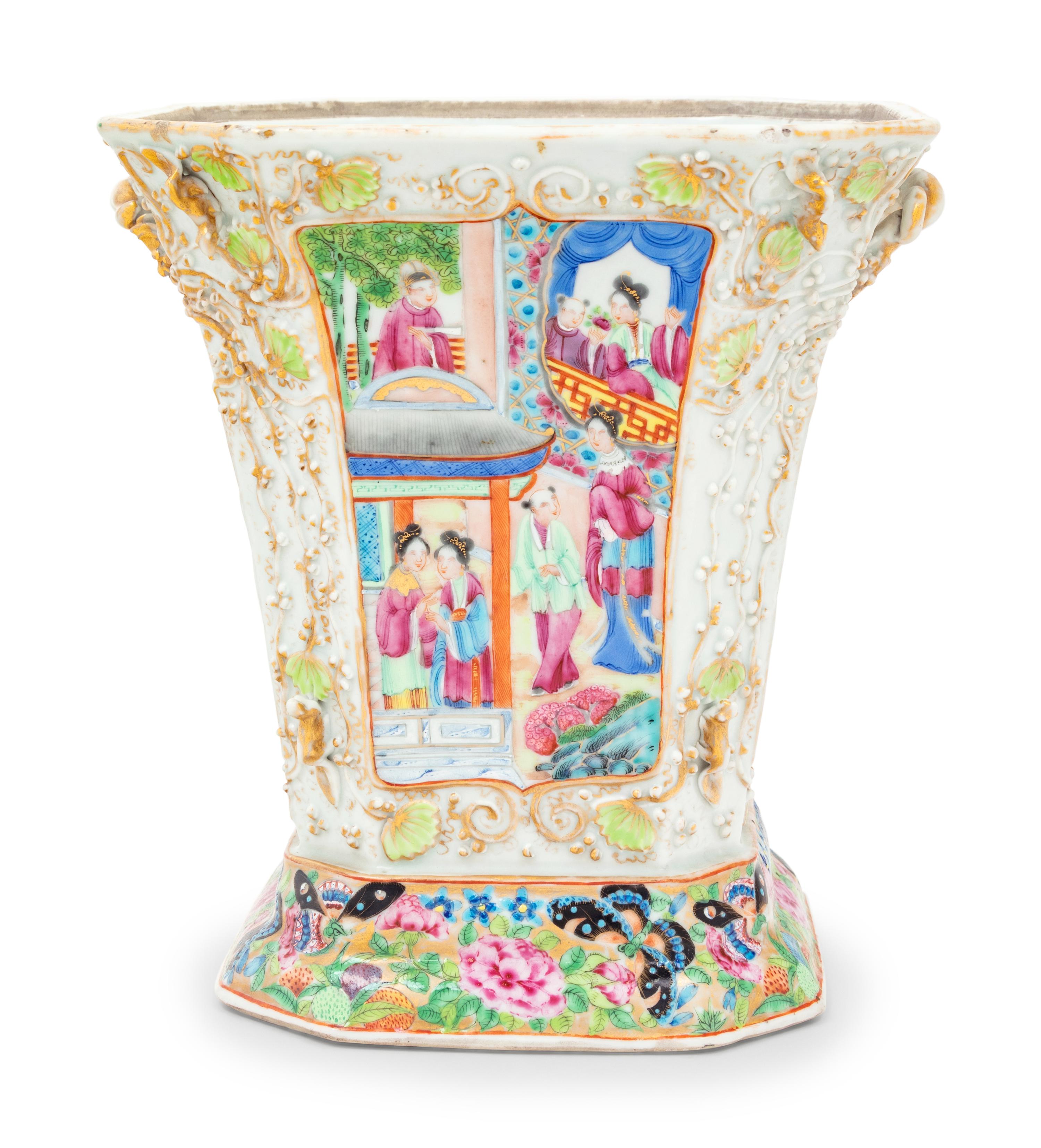 A Rose Medallion Porcelain Vase