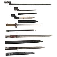 Lot of Six European Bayonets