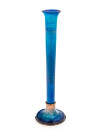 Enameled Cylindrical Vase