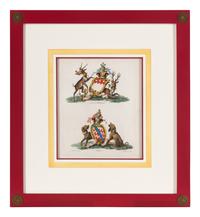 A Set of Ten English Engravings of Coats of Arms