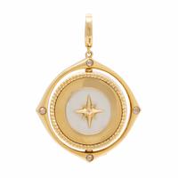 Annoushka, 'Mythology Spinning Compass', Yellow Gold and Diamond Pendant