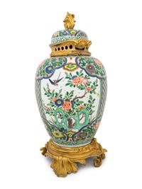 A French Gilt Bronze Mounted Chinese Porcelain Jar