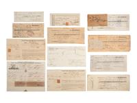 [BUSINESS - LOUISIANA]. Extensive group of 800+ checks & stock certificates, many from Louisiana.