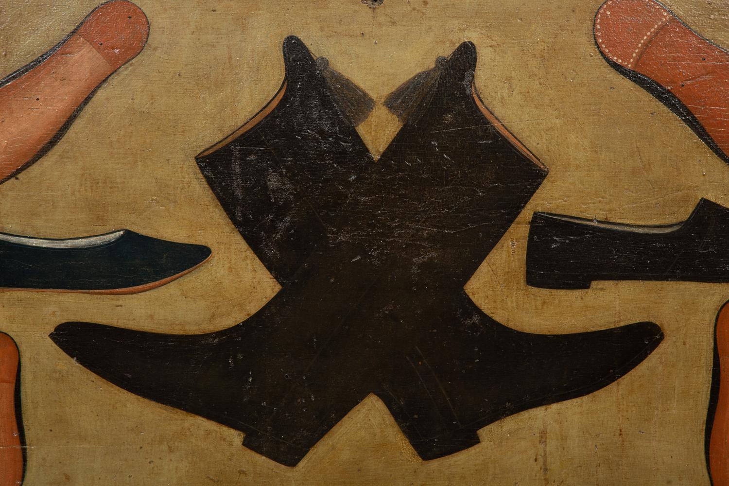 A Painted Wood Shoemaker's Shop Sign